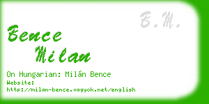 bence milan business card