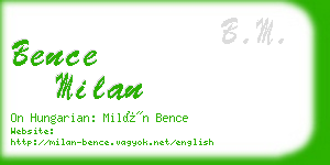 bence milan business card